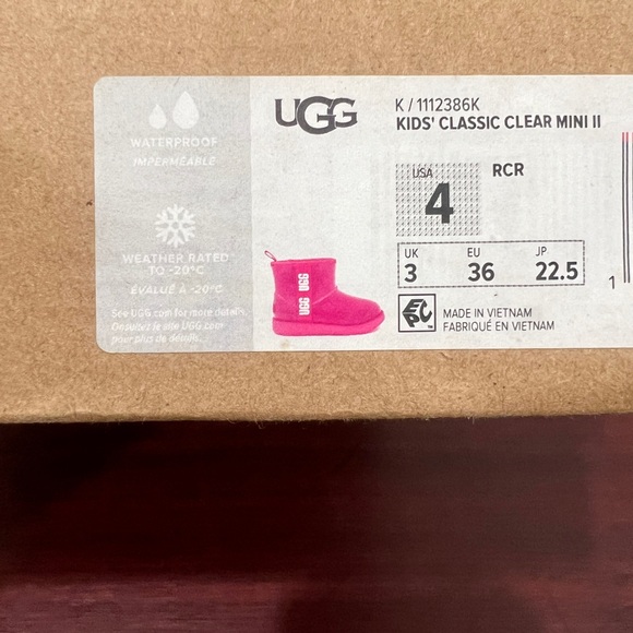 Ugg, Girls, Classic Clear Mini, 1112386K, Pink - Picture 3 of 11